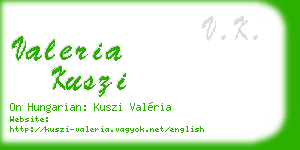 valeria kuszi business card